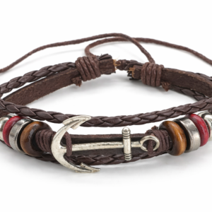 Pulsera Piel Náutica Ancla (ref PU090203)