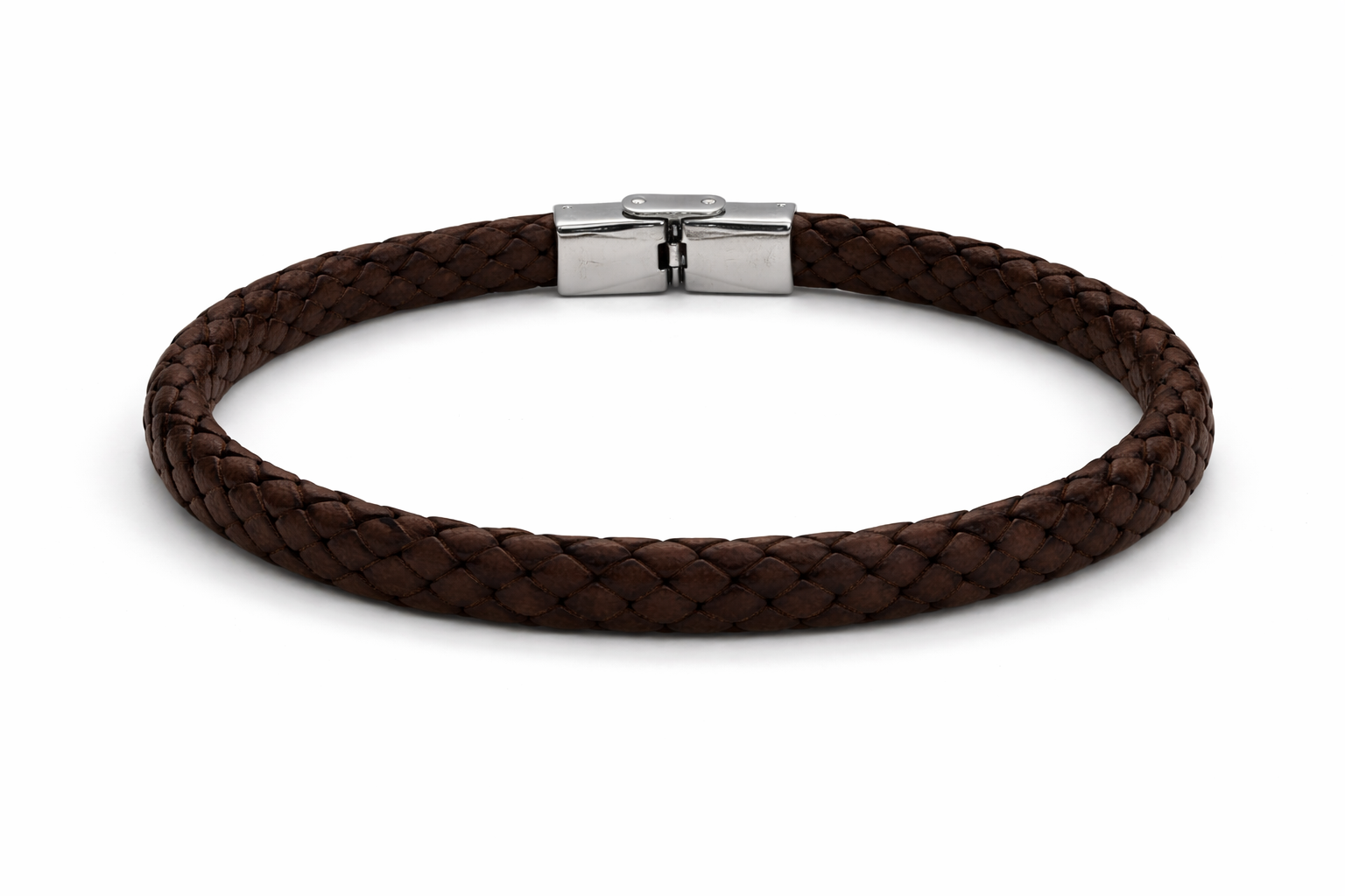 Pulsera piel trenzado osc (ref PU090305)