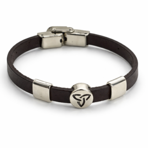 Pulsera Cuero Triqueta fina (ref PU090118)