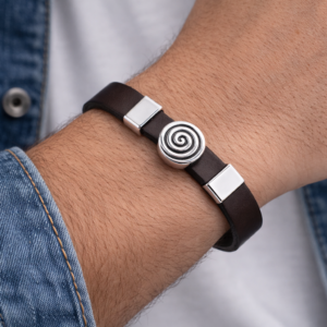 Alternative view of Pulsera Cuero10mm Espiral (ref PU090109)