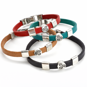 Pulsera Cuero color Triskel fina (ref PU090103)