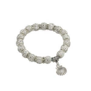 Pulsera Blanca Pintas (ref PU090613)