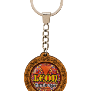 Llavero gota madera León (ref LL030109)