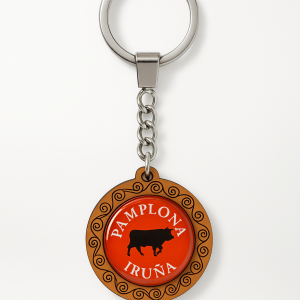 Llavero gota madera Pamplona (ref LL030108)