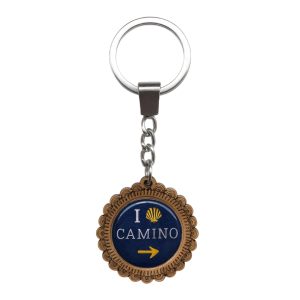 Llavero gota madera I Love Camino (ref LL030113)