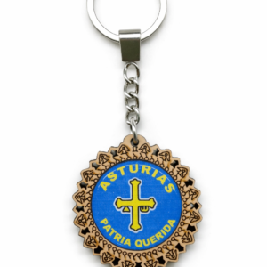 Llavero gota madera Asturias (ref LL030114)