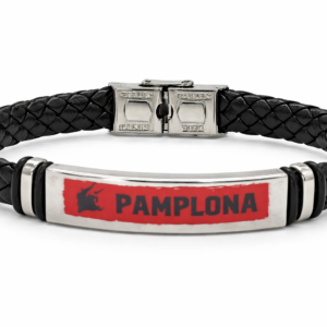 Pulsera Cuero Acero Trenzado Pamplona (ref PU090905)