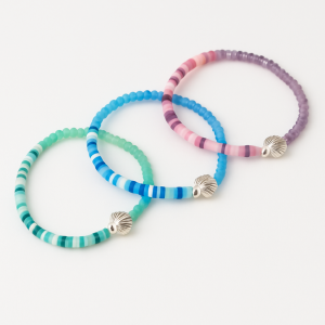 Pulsera Fimo y Cristales Concha (ref PU090300)