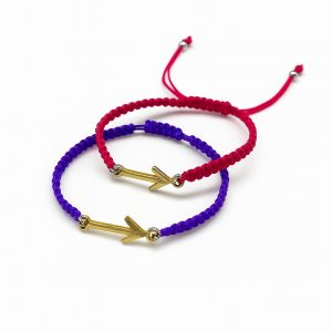 Pulsera Macramé Flecha dorada (ref PU090433)