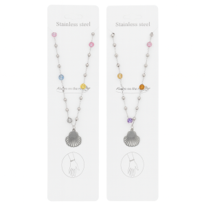 Pulsera Concha Piedras acero (ref PU091501)