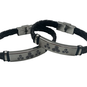 Pulsera Cuero Acero Triskel (ref PU090913)