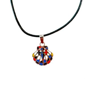 Colgante Acero Concha Multicolor (ref CO010125)