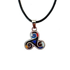 Colgante Acero Triskel Multicolor (ref CO010126)