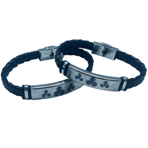 Pulsera Cuero Acero Triskel (ref PU090913)